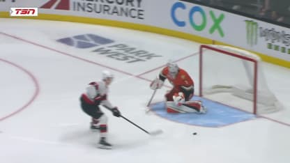 OTT@ANA: Tkachuk scores goal against Lukas Dostal