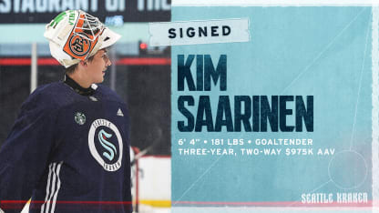 Seattle Kraken Sign Goaltender Kim Saarinen