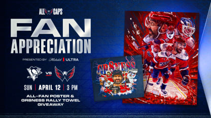 Capitals to Host Fan Appreciation Week Presented by Michelob ULTRA, Featuring Fan Appreciation Night on April 12