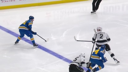 LAK@STL: Dvorsky and Stenberg team up for a goal