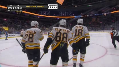 Pavel Zacha with a Goal vs. St. Louis Blues