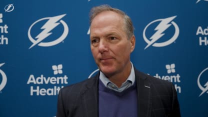 Jon Cooper | Pregame at Detroit Red Wings