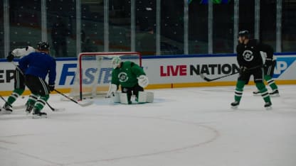 Lindell, Stars' Global Series practice at Nokia Arena