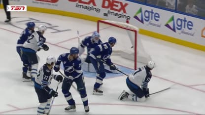 WPG@TBL: Lowry scores goal against Andrei Vasilevskiy