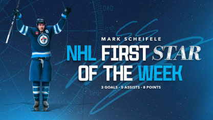 Scheifele named NHL’s First Star of the Week