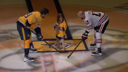 Ellie Hazlewood drops puck in Nashville for Hockey Fights Cancer