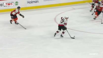 OTT@PHI: Stutzle marque un but contre Samuel Ersson