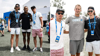 Red Wings at Lions camp split