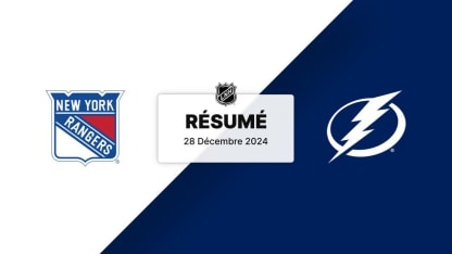 NYR vs TBL | Résumé 28/12/24