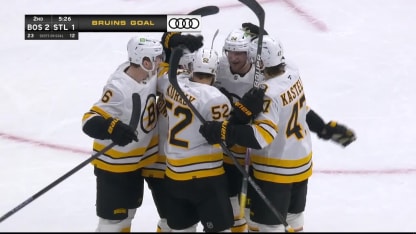 BOS@STL: Kastelic scores goal against Joel Hofer
