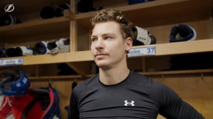 Yanni Gourde | Pregame vs New York Rangers