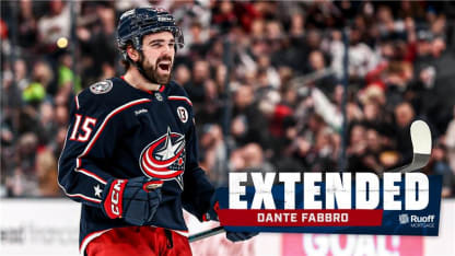 blue jackets sign defenseman dante fabbro to four year extension