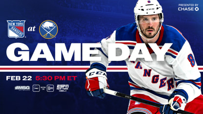 Rangers at Sabres: Pregame Notes | 02.22.25