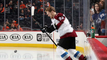Gabriel Landeskog Philadelphia Flyers warmup pregame 2020 February 1
