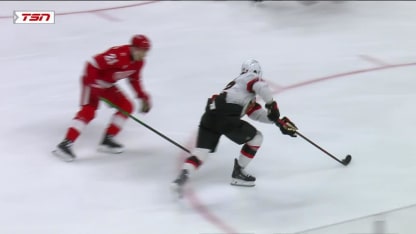 OTT@DET: Batherson scores goal against John Gibson