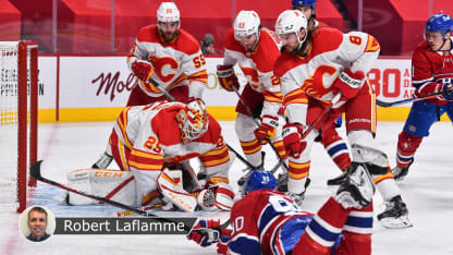 Flames Canadiens badge Laflamme