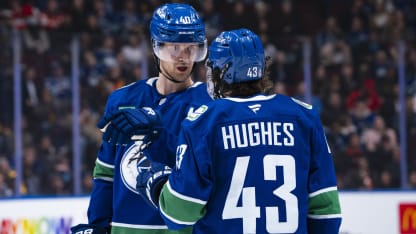 Canucks saknar Elias Pettersson Quinn Hughes