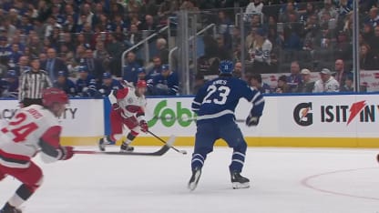 CAR@TOR: Aho scores goal against Dennis Hildeby