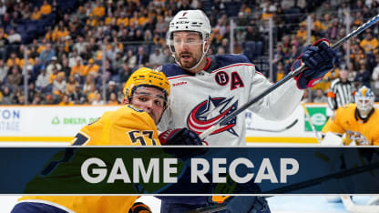 Columbus Blue Jackets Nashville Predators game recap October 26