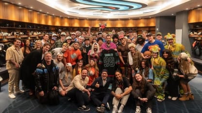 Seattle Kraken dress like Adam Sandler characters during comedian show