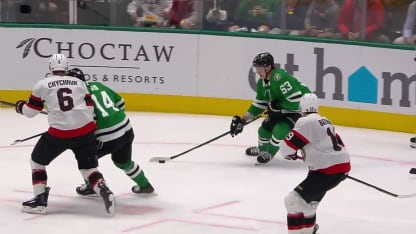 OTT@DAL: Heiskanen scores goal against Anton Forsberg