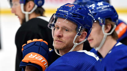 Corey Perry First Oilers Practice