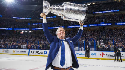 Jon Cooper with Stanley Cup