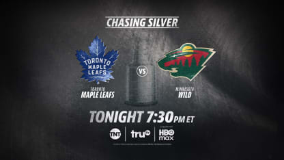 Watch Maple Leafs vs. Wild tonight at 7:30PM on TNT