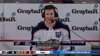 GREATEST WEEK EVER! Charlie Coyle Caps Off his Big Week with a HAT TRICK in Chicago! 🎩🎩🎩