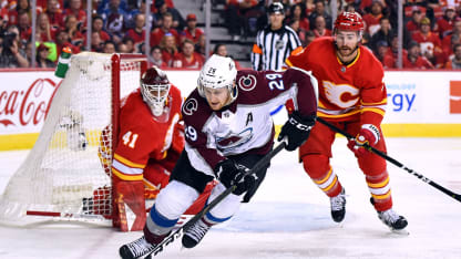 Nathan MacKinnon Calgary Flames 2019 Stanley Cup Playoffs Playoffs Postseason Round 1 Game 2 13 April 2019