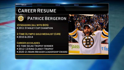 NHL Tonight: Bruins to retire Patrice Bergeron's number