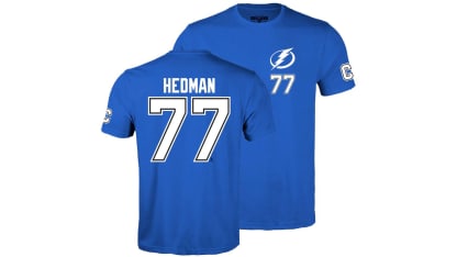 hedman blue name number tee