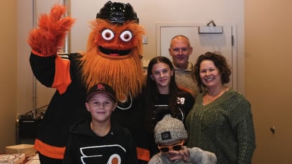 Philadelphia Flyers present young cancer survivor with Press Pass