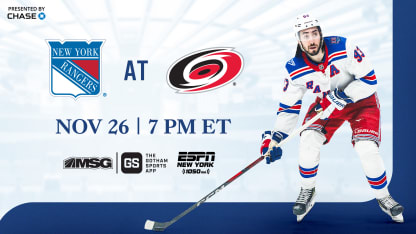 Rangers at Hurricanes: Pregame Notes | 11.26.25