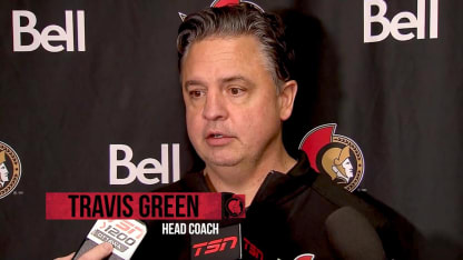 Travis Green Pregame Media Availability vs CGY