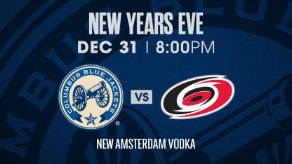 TUESDAY, DECEMBER 31 AT 8 PM VS. CAROLINA HURRICANES