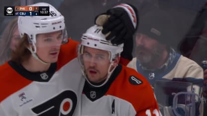 PHI@CBJ: Konecny scores goal against Elvis Merzlikins