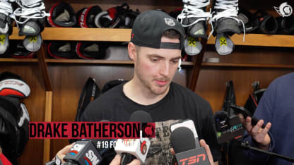 Drake Batherson dispo médias après le match contre ANA