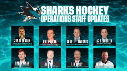 San Jose Sharks announce Hockey Operations Staff updates