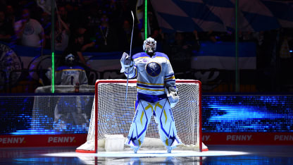 Goaltender Ukko-Pekka Luukkonen #1 of the Buffalo Sabres