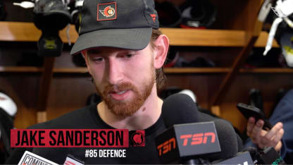 Jake Sanderson dispo médias après le match contre CGY