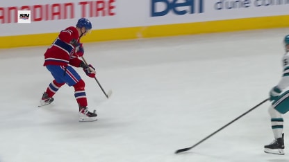 SJS@MTL: Suzuki scores goal against Alex Nedeljkovic