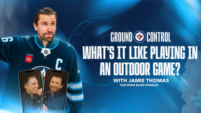 What's it like playing in an outdoor game with Blake Wheeler?