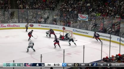 SEA@CBJ: Merzlikins with a great save against Jared McCann