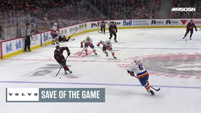 NYI@OTT: Sorokin with a great save against Michael Amadio