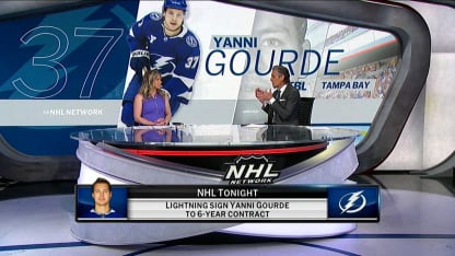 Yanni Gourde signs a 6-Year contract with the Lightning