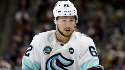 Brandon Montour SEA on ice close up