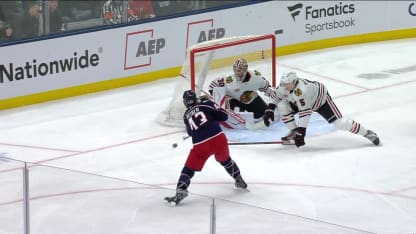 CHI@CBJ: Heinen scores goal against Spencer Knight