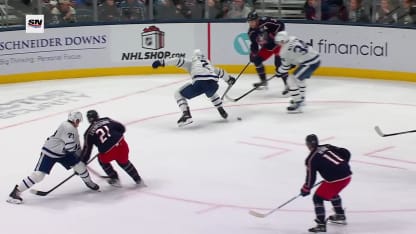 TOR@CBJ: Woll with a great save against Miles Wood