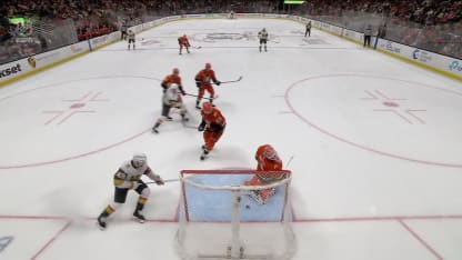 VGK@ANA: Barbashev scores goal against Lukas Dostal